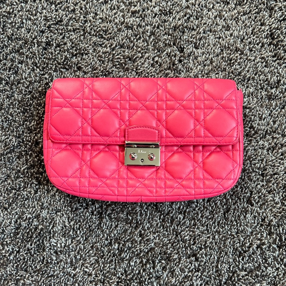 Miss Dior cannage leather promenade chain clutch - Picture 13 of 16